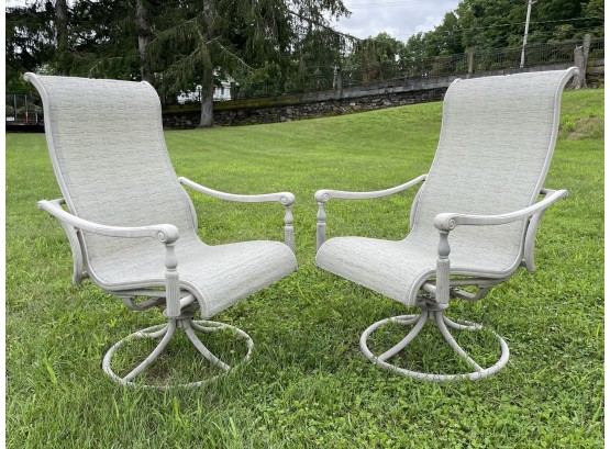 A Pair Of Cast Aluminum Rockers By Agio Furniture