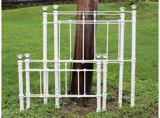 A Pair Of Pottery Barn Wrought Iron Twin Headboards And Footboards