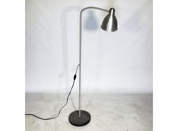 A Brushed Steel Modern Standing Lamp