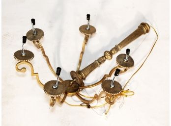 An Antique Brass Chandelier