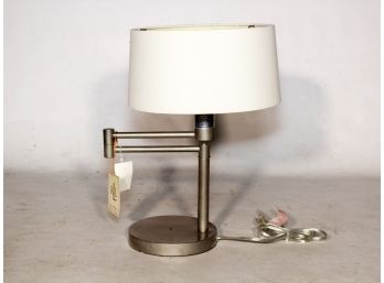A Brushed Steel Lamp By Ralph Lauren