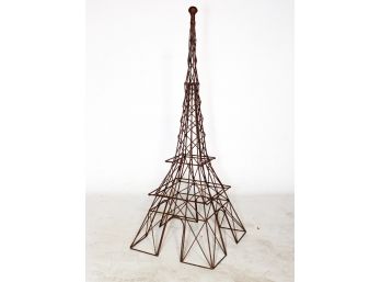 A Large Metal Eiffel Tower Model