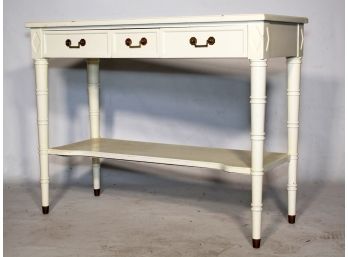 A Vintage Painted Wood Faux Bamboo Console Table, From Pierre Hotel