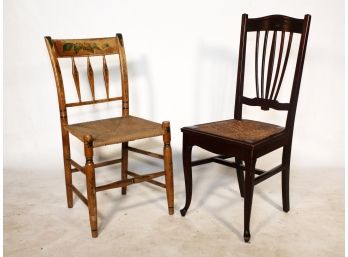 A Vintage Rush Seated Chair Pairing