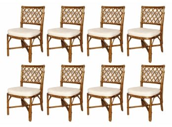 A Set Of 8 Vintage Side Chairs By Ficks Reed