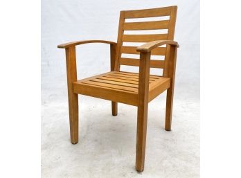 A Slatted Maple Arm Chair