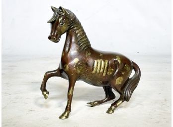 A Vintage Brass And Bronze Horse