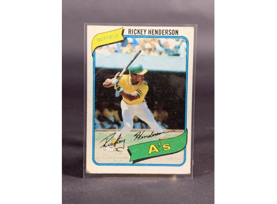 Topps Baseball Card 1980 Rickey Henderson Rookie
