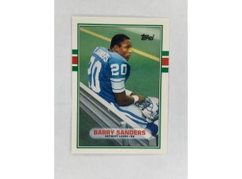 1989 Topps Traded Barry Sanders Rookie Vintage Collectible Football Card