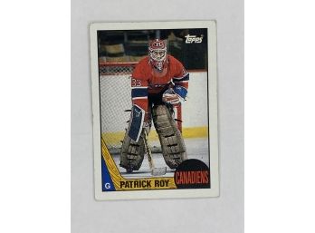 1987 Topps Patrick Roy Vintage Collectible Hockey Card