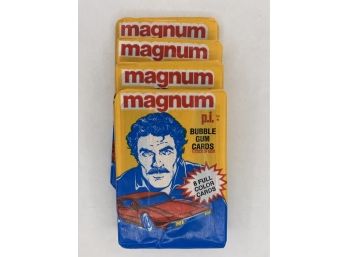 4 Packs Magnum PI Cards Vintage Collectible Card
