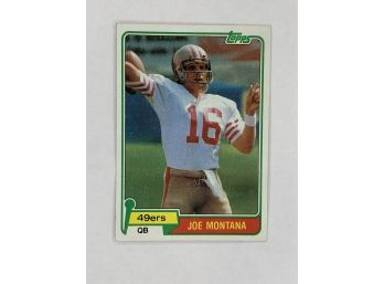 1981 Topps #216 Joe Montana Rookie Vintage Collectible Football Card