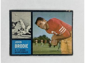 1962 Topps John Brodie Vintage Collectible Football Card