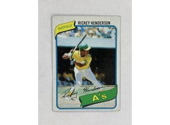 1980 Topps Rickey Henderson Rookie Vintage Collectible Baseball Card