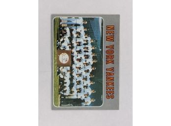 1970 Topps Yankees Team Vintage Collectible Baseball Card