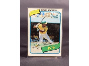 Topps Baseball Card 1980 Rickey Henderson Rookie