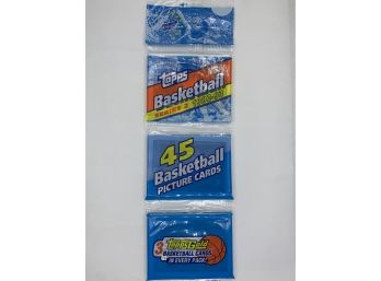 Vintage 1992 Topps Rack Pack Collectible Basketball Cards