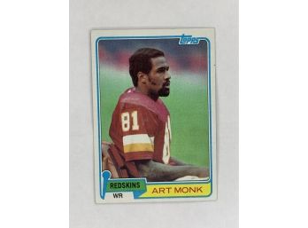 1981 Topps Art Monk Vintage Collectible Football Card