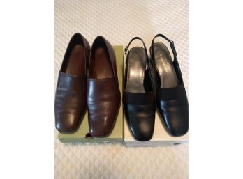 2 Pairs Women's Leather Shoes