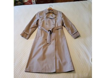 London Fog Ladies Raincoat Carcoat Length With Belt - Maincoats