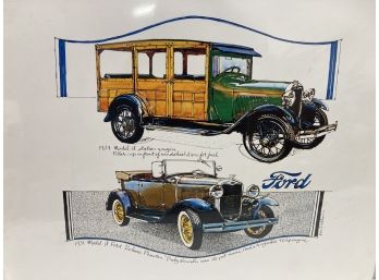 Ford 1929 Model A Station Wagon And Model A Ford Deluxe Phaeton By Ken Dallison Fantastic