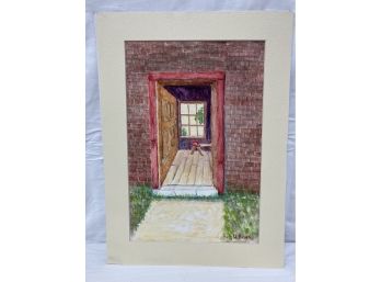 Harold Brien Open Doorway Watercolor