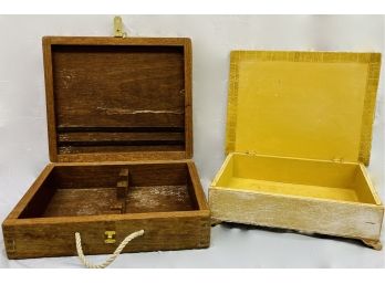 2 Wooden Boxes Good For Repurposing