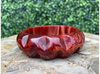 Beautiful Marbled Bakelite In Shades Of Rich Reds