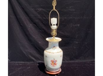 Elegant Hand-painted Floral Porcelain Lamp With 3-way Switch From The Yellow Monkey