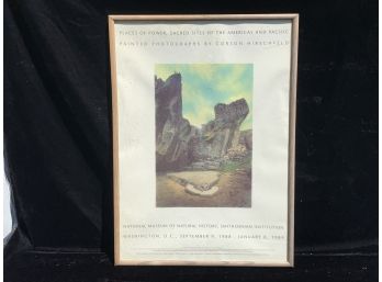 Framed 1988-1999 Poster From Smithsonian Exhibition Of Sacred Sites In America And The Pacific