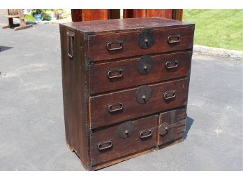 Large Antique Japanese Traveling Chest