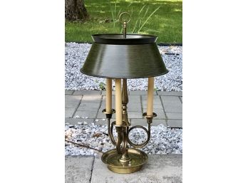F.Cooper Brass Lamp With Metal Shade
