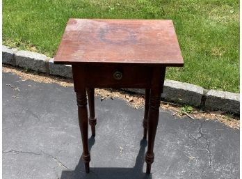 New England One-drawer Side Table, Collected In Western Mass.