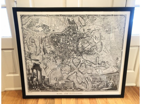 Famous Nolli Map Of Rome, 1748 Framed Poster