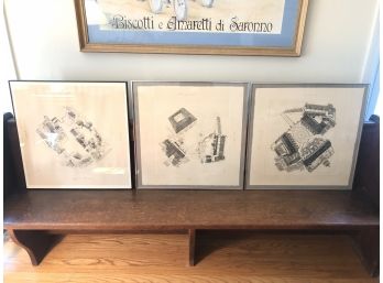 Set Of Three Artist Proof Prints Signed In Pencil By J.H Aronson