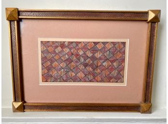 Laura Behar Original Drawing In Matching Hand Made Frame, Signed, 2007