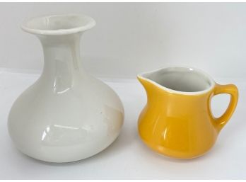 Vintage Hall Vase & Creamer