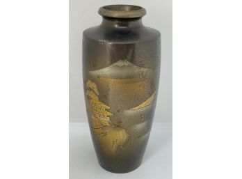 Vintage Mixed Metal Vase, Japan