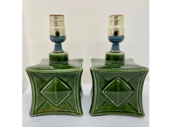 Two Vintage Ceramic Accent Table Lamps