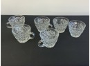 Vintage Glass Punch Bowl And Cup Set