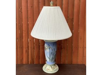 Blue & White Floral Jar Lamp