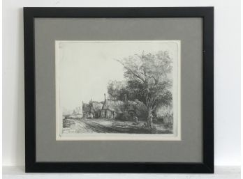 Two Framed Black And White Prints
