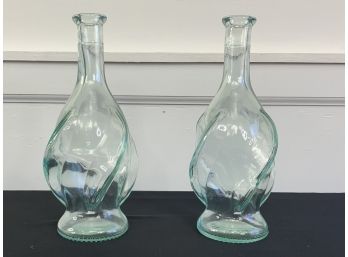 Two Italian Glass Bottles