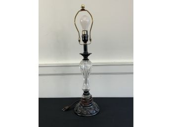 Glass & Brass Candlestick Lamp