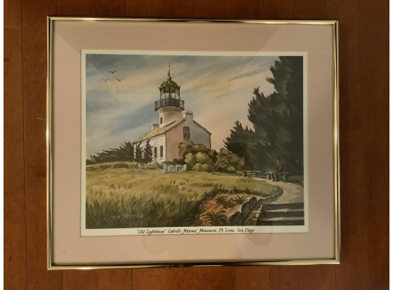 Framed Print 'Old Lighthouse' San Diego