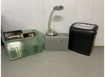 Assorted Office Supplies & Picture Frames