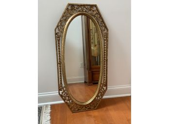 Unique Wooden Gold Framed Octagonal Mirror