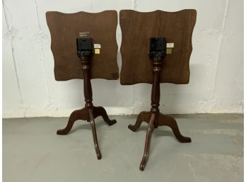 Two Matching Bombay Tilt Top Tables