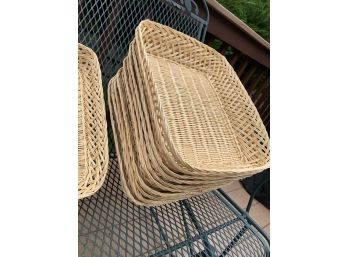 Twelve Stackable Reusable Basket Trays
