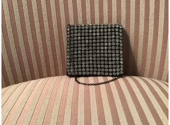 Vintage Clear Faceted Rhinestone Evening Bag